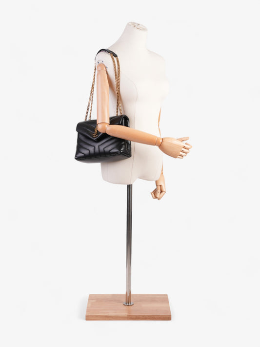 YSL Saint Laurent Lou Lou Shoulder Bag Leather Matelasse Black