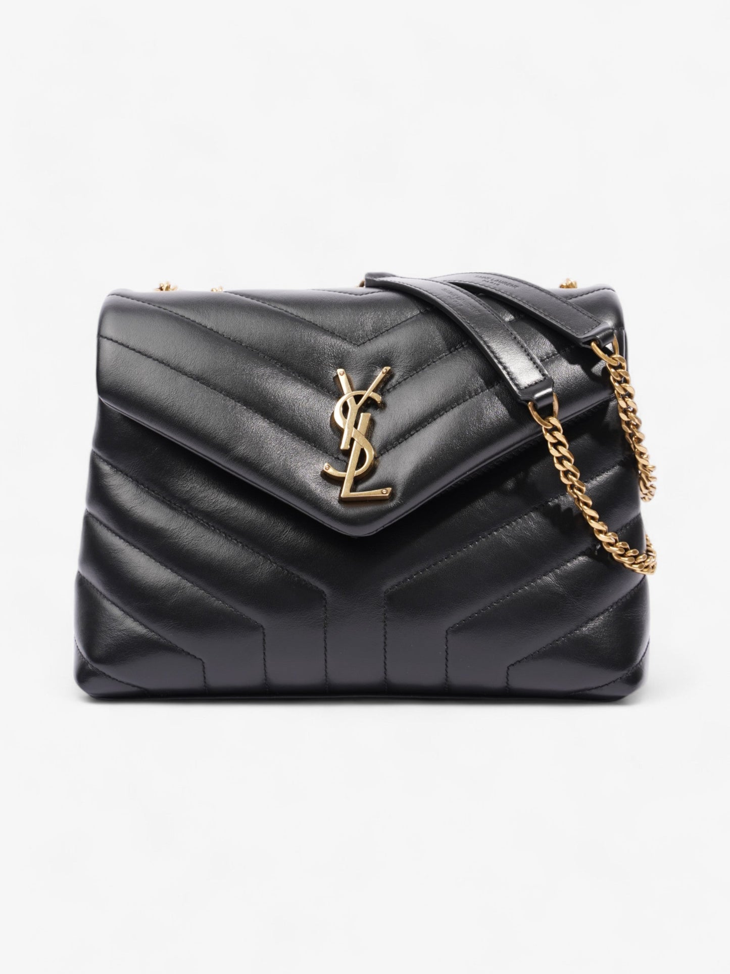 YSL Saint Laurent Lou Lou Shoulder Bag Leather Matelasse Black