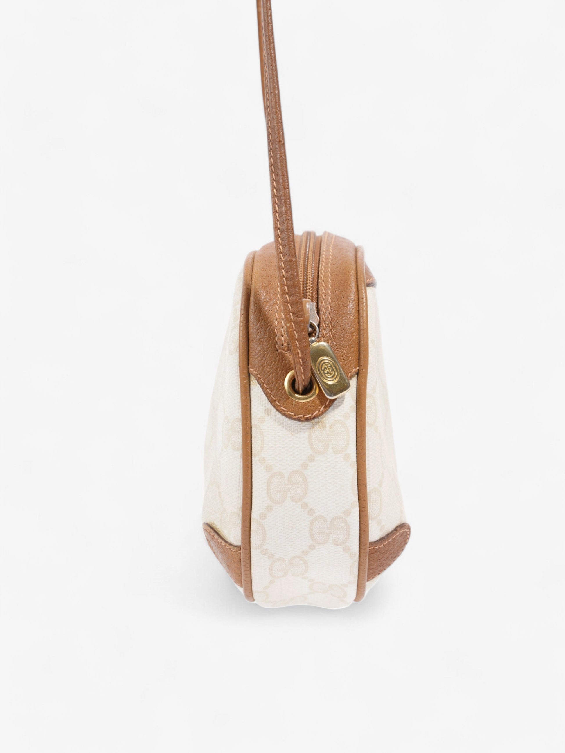 Gucci Camera Bag Coated Canvas Cream Crossbody Bag
