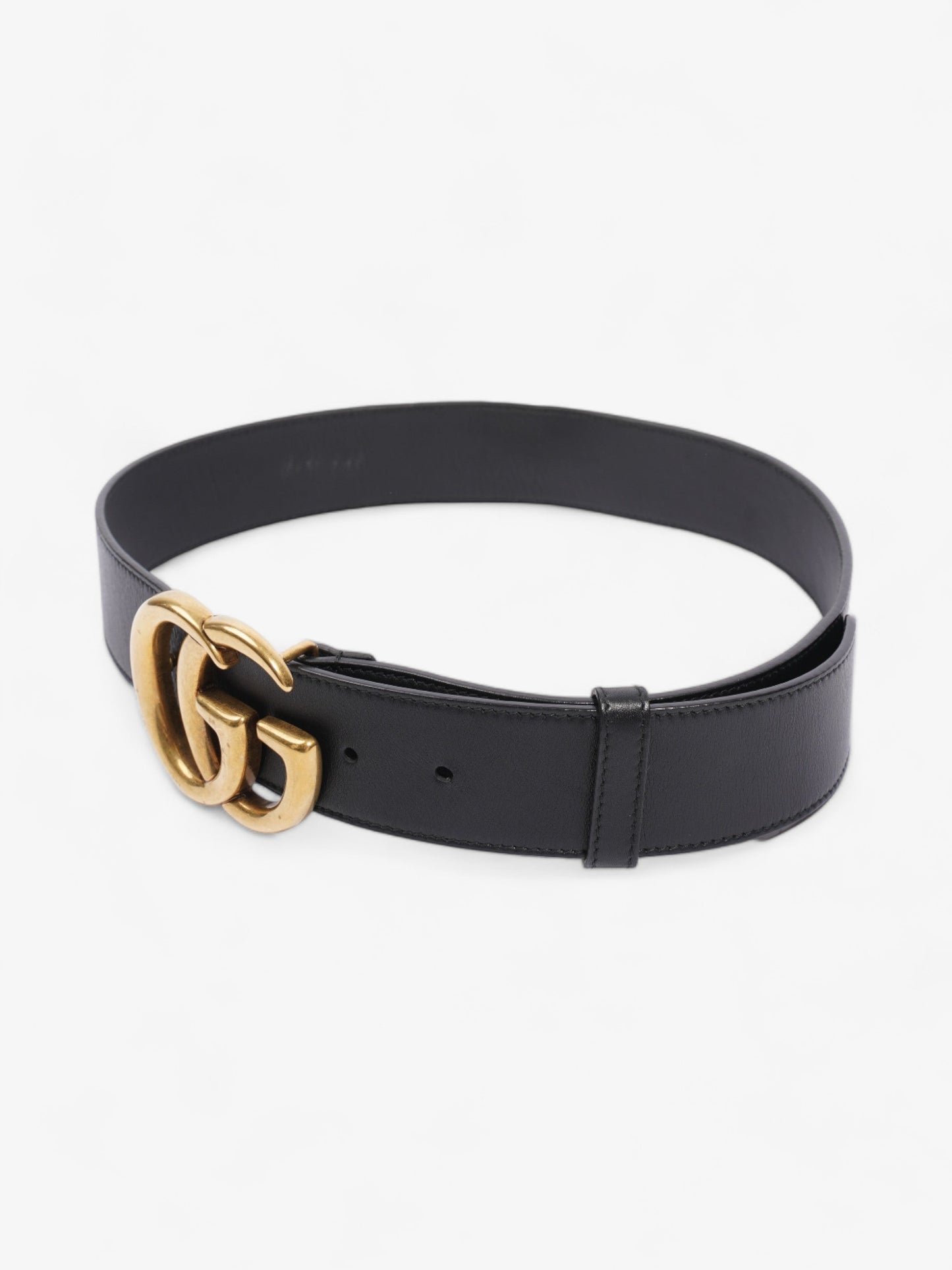 Gucci Marmont Belt Handbag Leather Black Accessory 75Cm 30