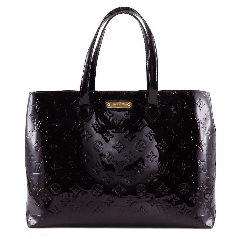 Louis Vuitton M91645 Vernis -purple Wilscher MM Monogram Red Tote Bag