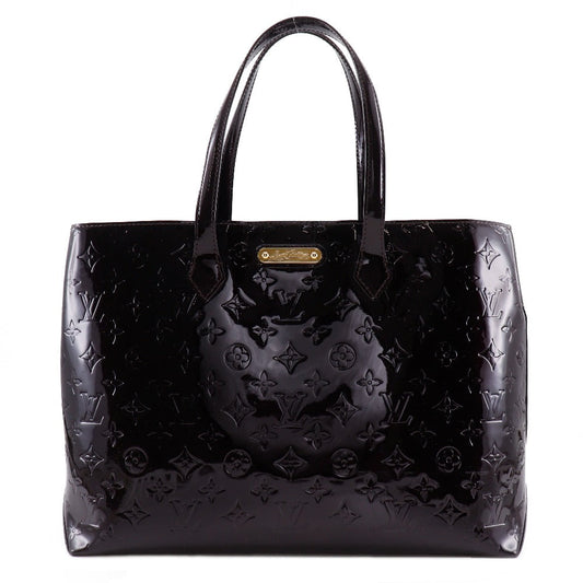 Louis Vuitton M91645 Vernis -purple Wilscher MM Monogram Red Tote Bag