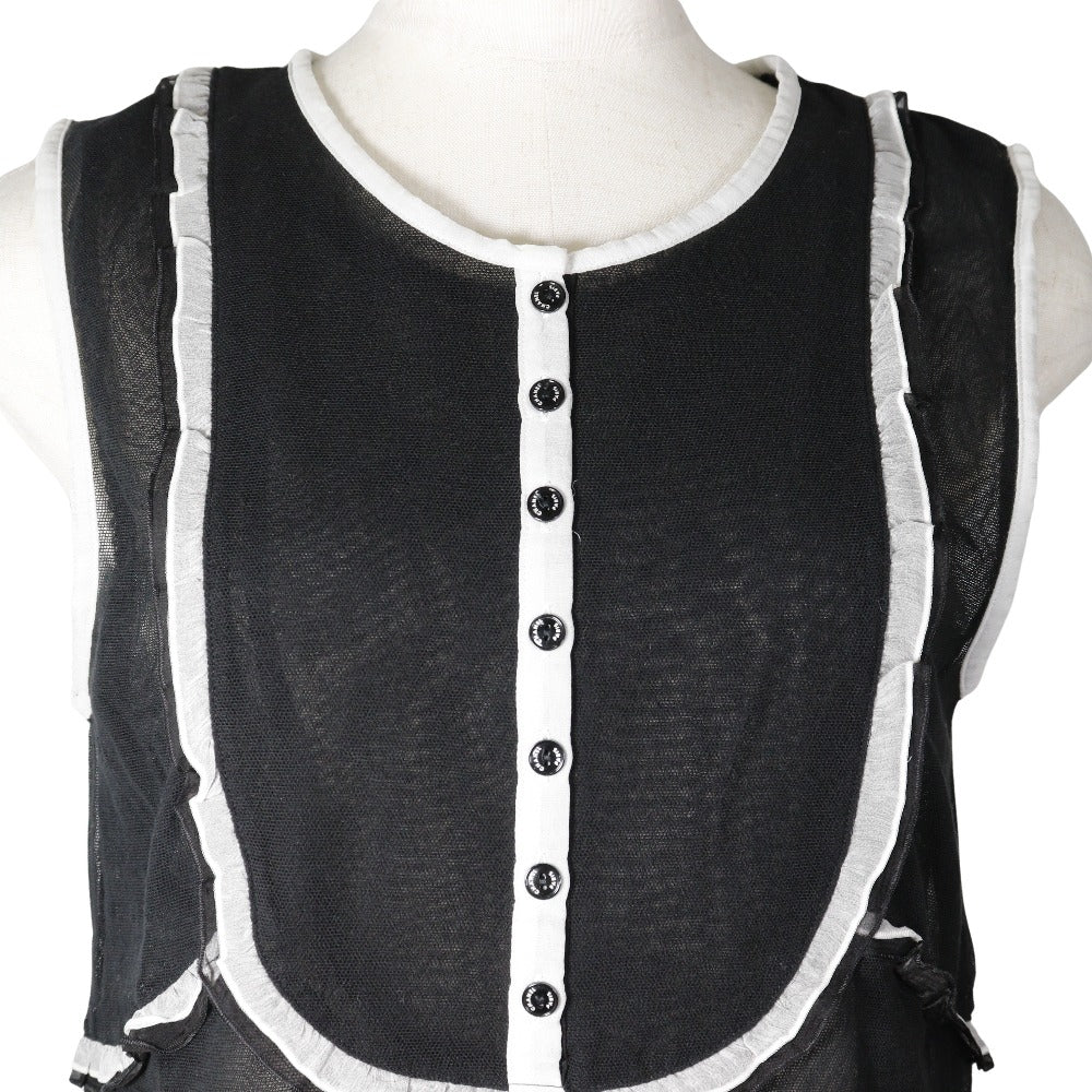 Chanel Tank top cotton 07P No sleeve Black Handbag