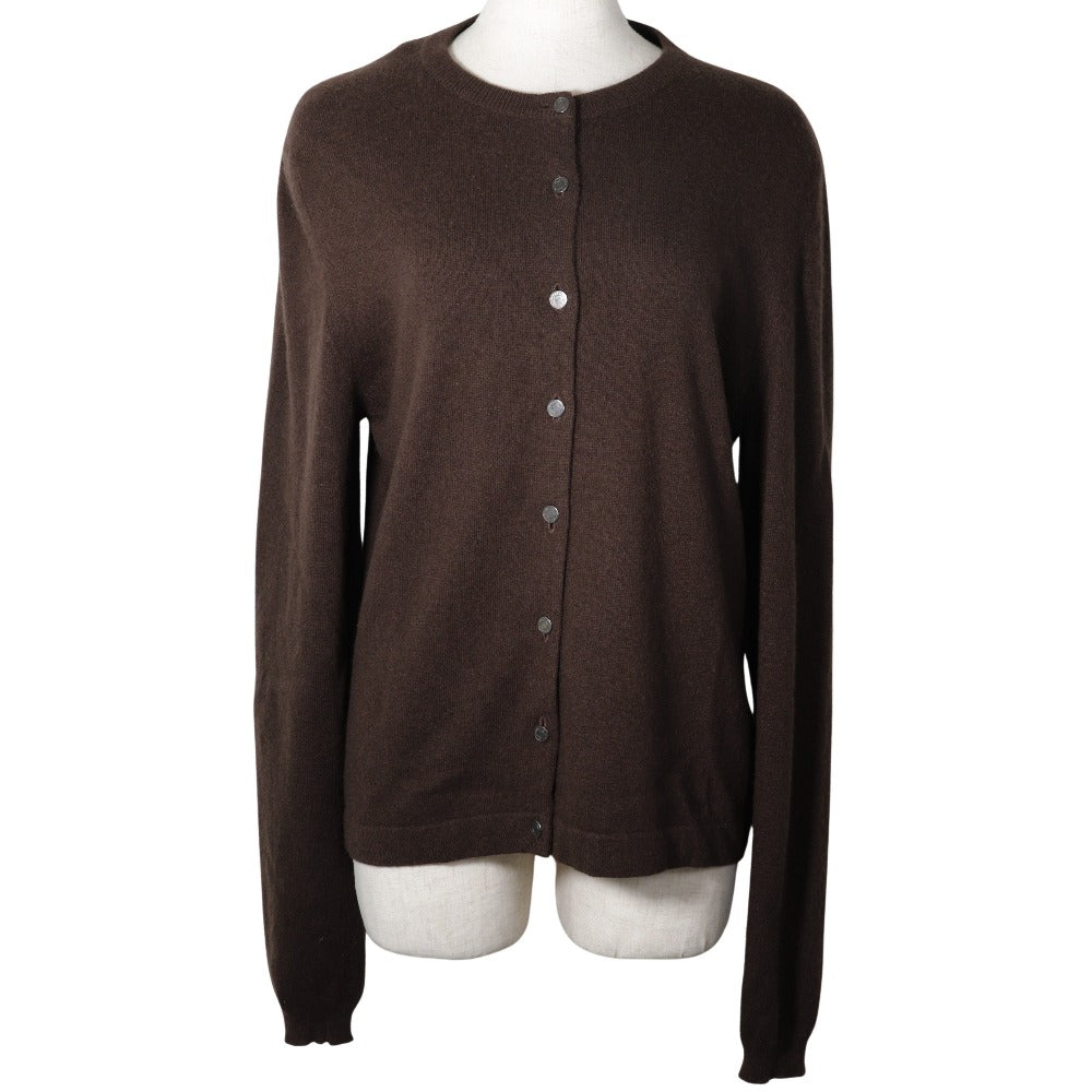 Cardigan Cashmere Serie Button Women Free Size Brown Travel Bag