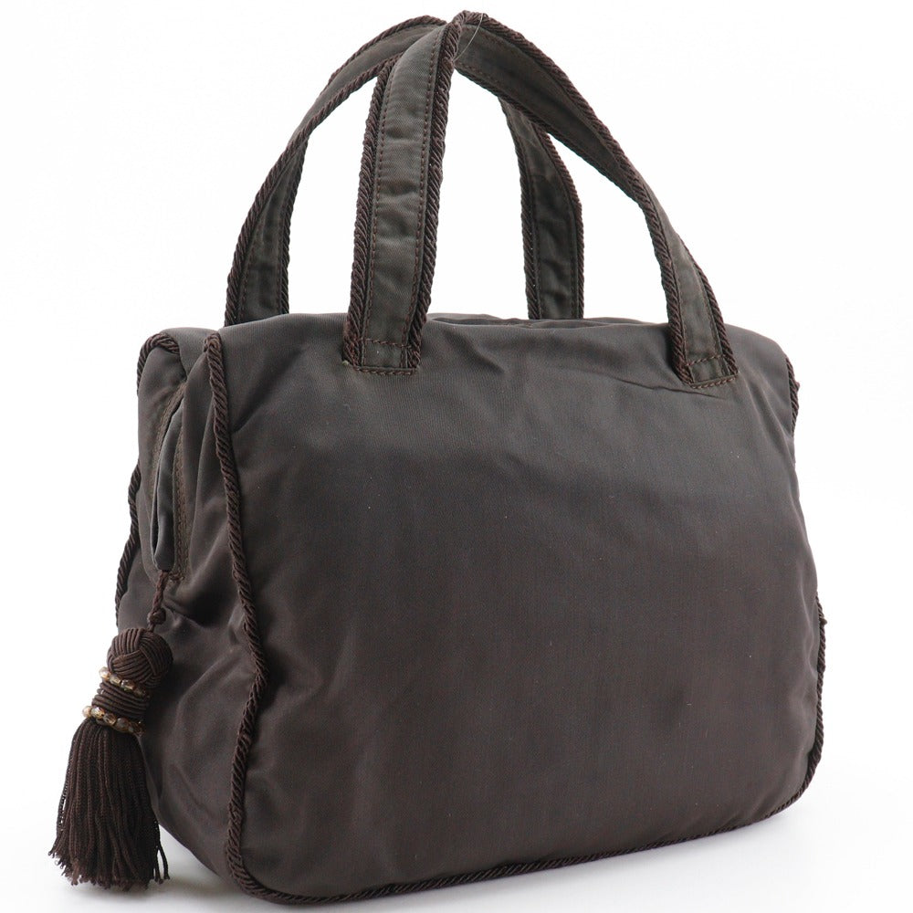 Prada Beads Handbag Nylon Logo Travel Bag