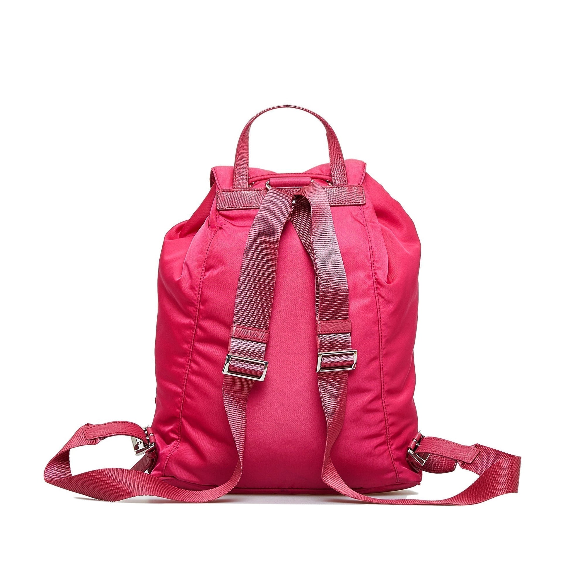 Prada Tessuto Backpack Canvas Nylon Pink