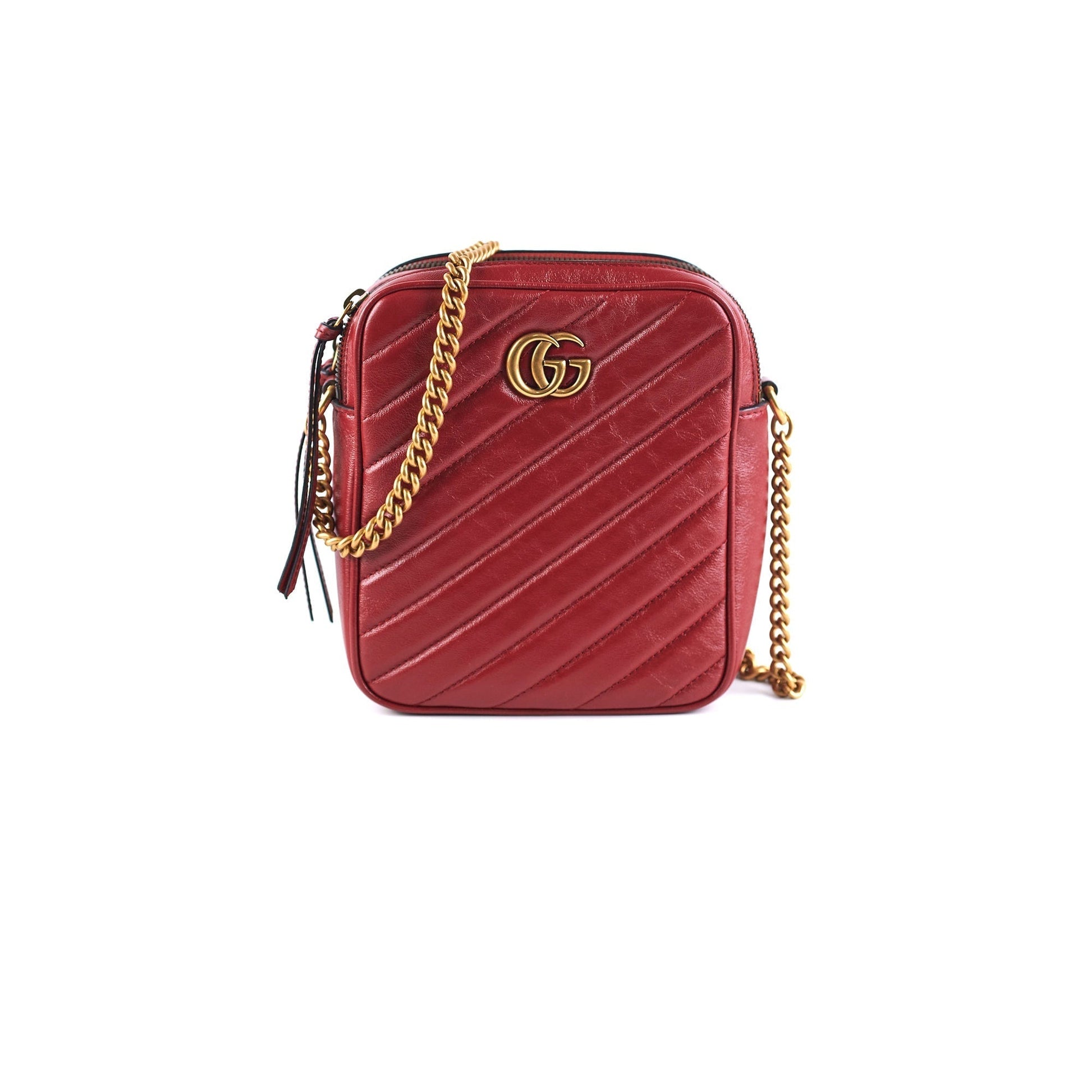 Gucci Marmont Camera Crossbody Bag Red