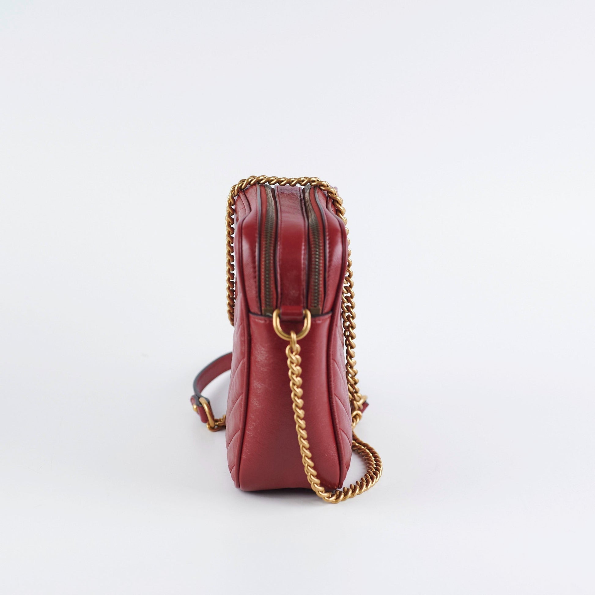 Gucci Marmont Camera Crossbody Bag Red