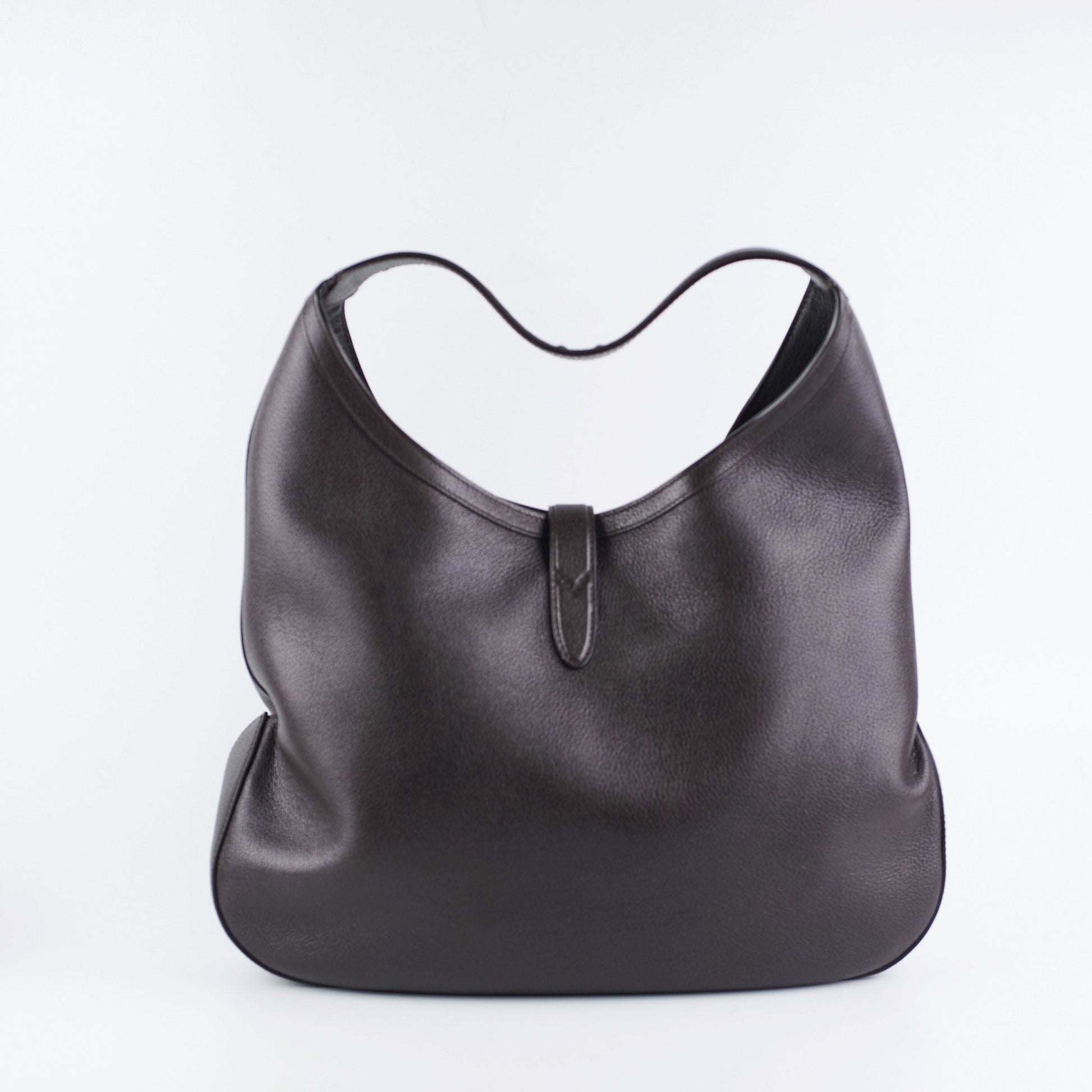 Gucci Jackie Soft Shoulder Hobo Bag Dark Brown Large Shoulder Bag
