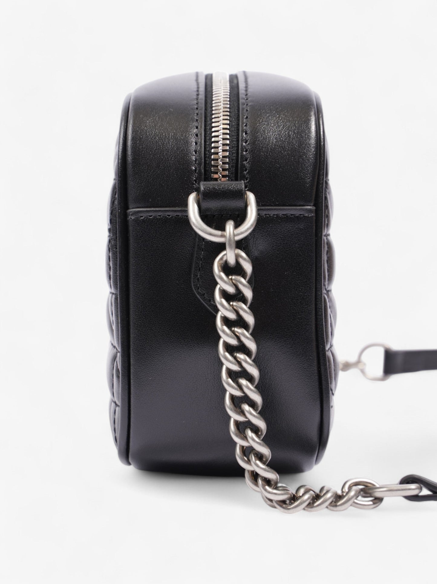 Gucci Marmont Chain Calfskin Crossbody Bag Leather Black