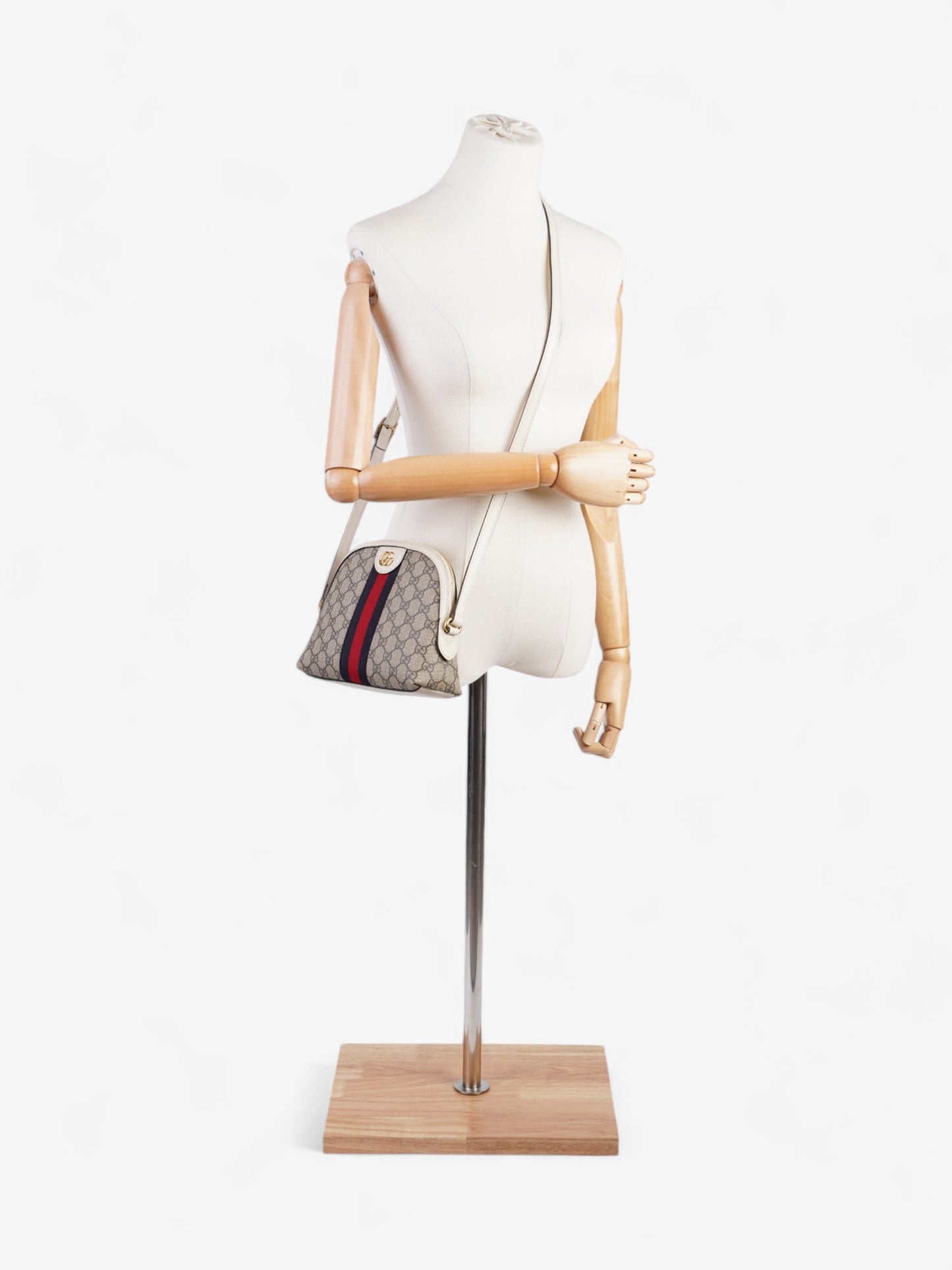 Gucci Ophidia Supreme Crossbody Bag Canvas White