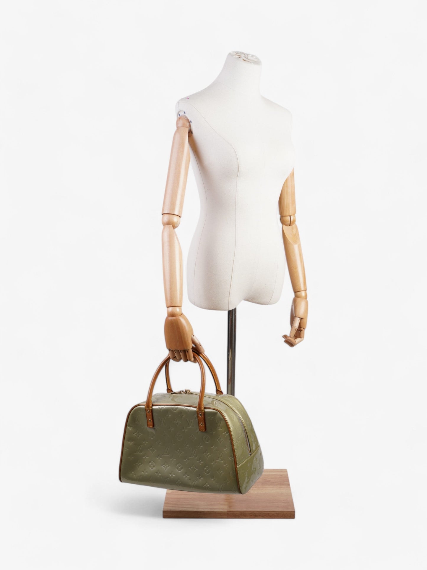 Louis Vuitton Tompkins Square Light Monogram Green Leather Vernis Handbag
