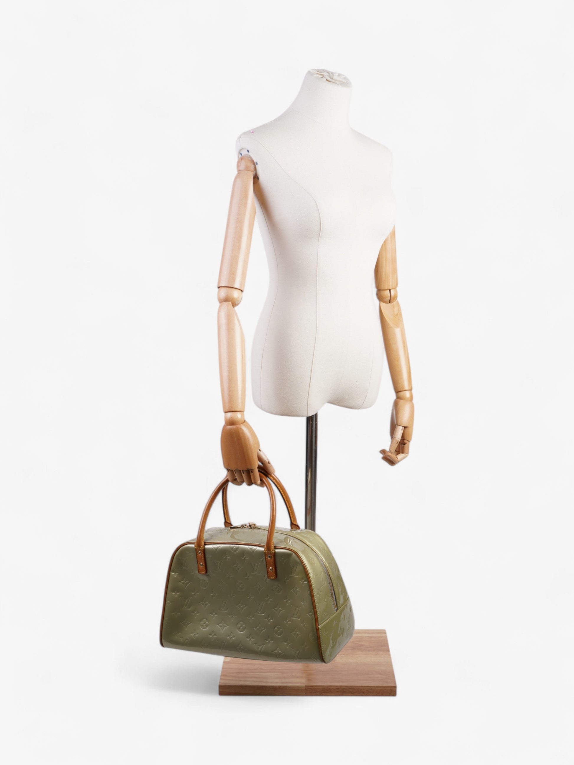 Louis Vuitton Tompkins Square Light Monogram Green Leather Vernis Handbag