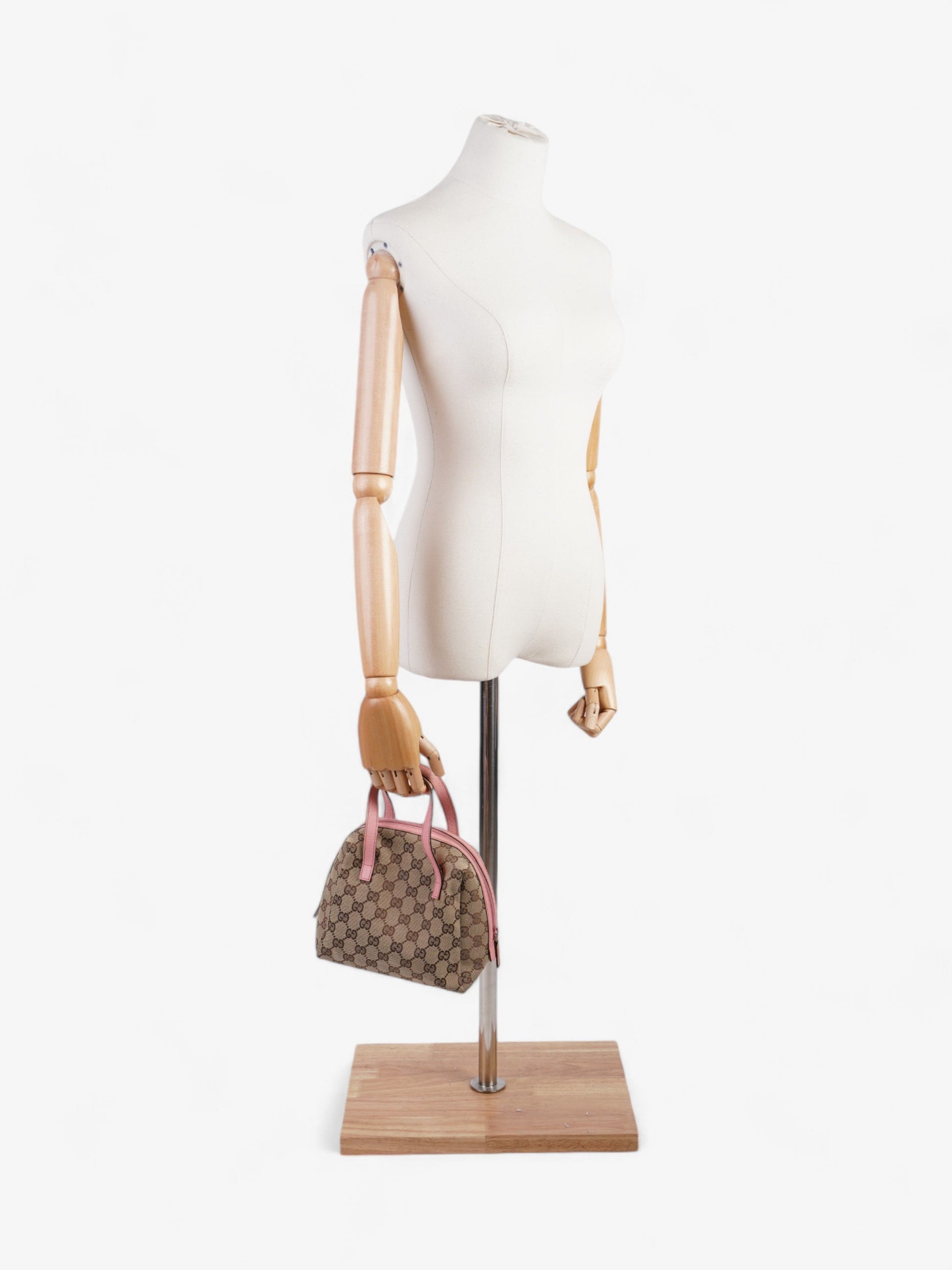 Gucci Dome Bag Supreme Canvas Pink Travel Bag