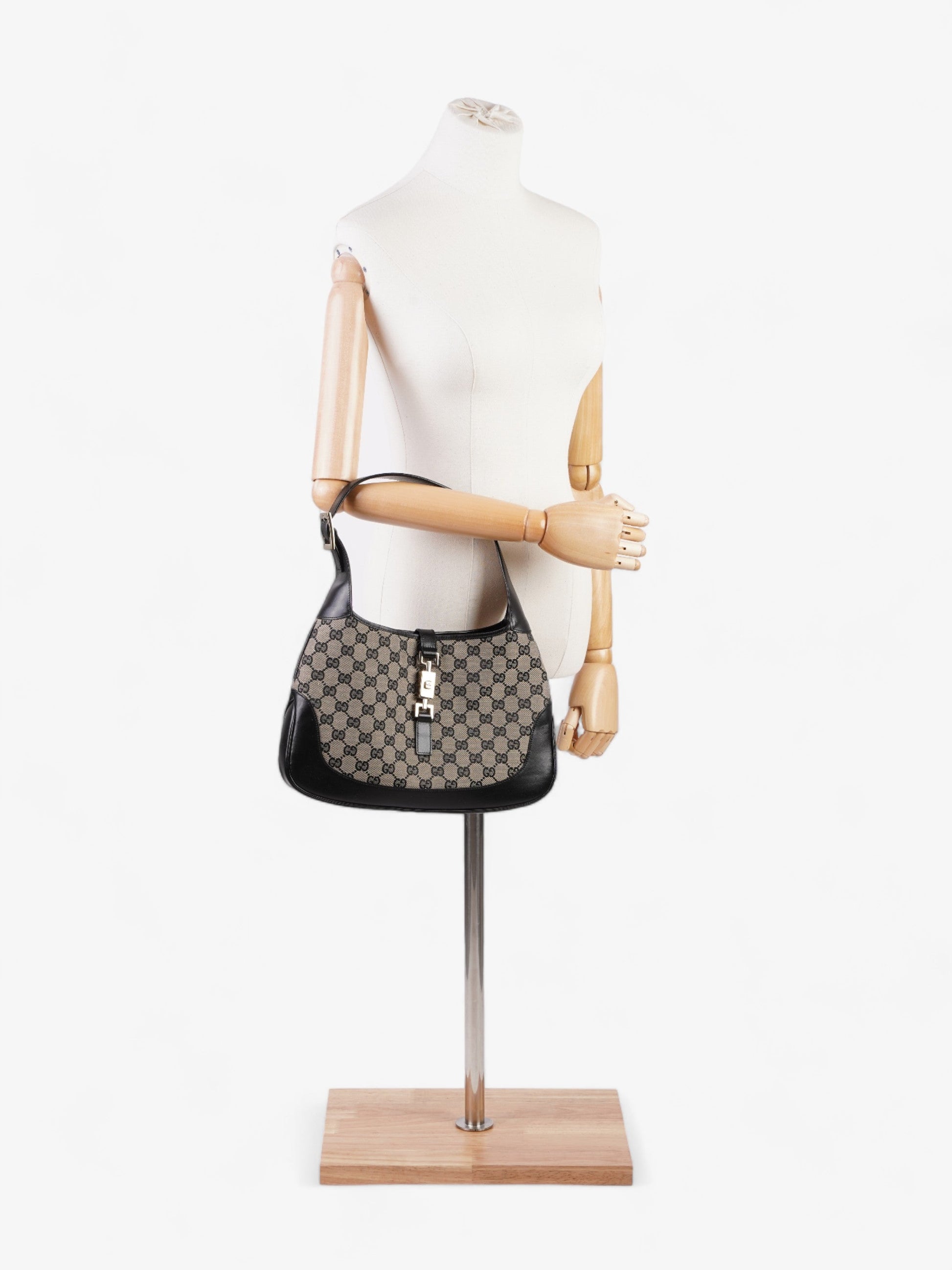 Gucci Jackie And Supreme Shoulder Bag Canvas Black