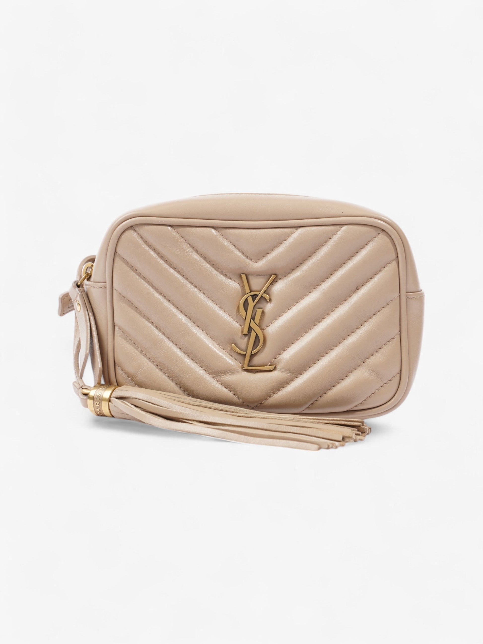 YSL Saint Laurent Lou Belt Bag Leather Matelasse Beige