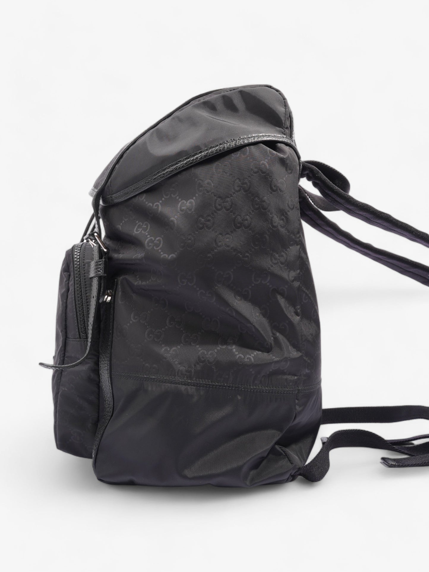 Gucci Travel Drawstring Rucksack Supreme Backpack Nylon Black Jewelry
