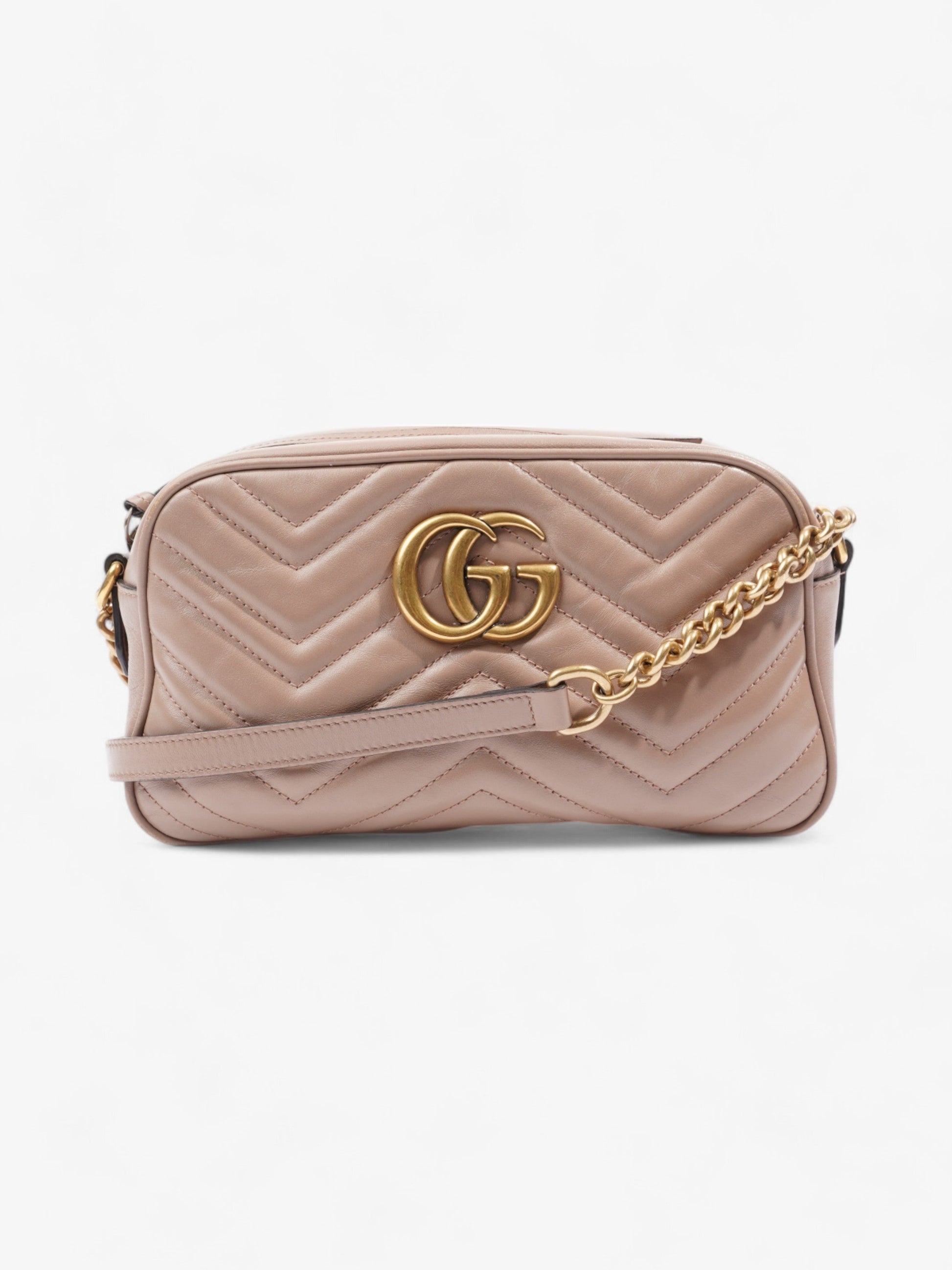 Gucci Marmont Dusty Small Crossbody Bag Leather Matelasse