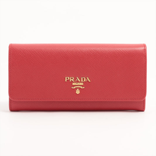 Prada Handbag Fuoco Wallet Leather Metal Saffiano