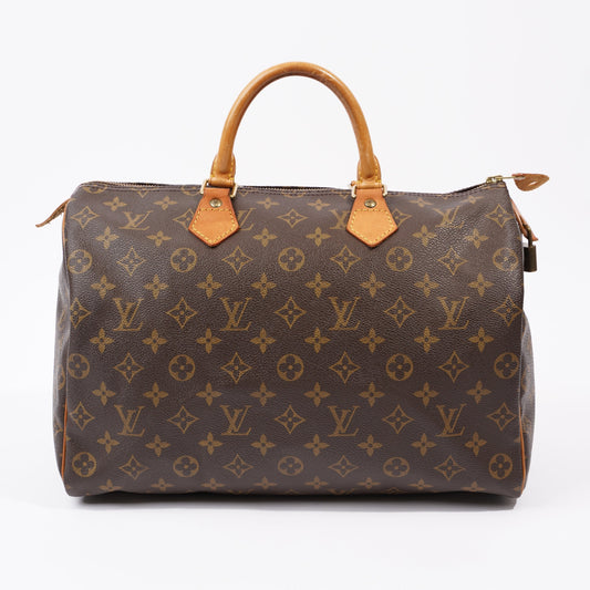 Louis Vuitton Speedy Coated 35 Monogram Brown Canvas Coated Canvas Apparel