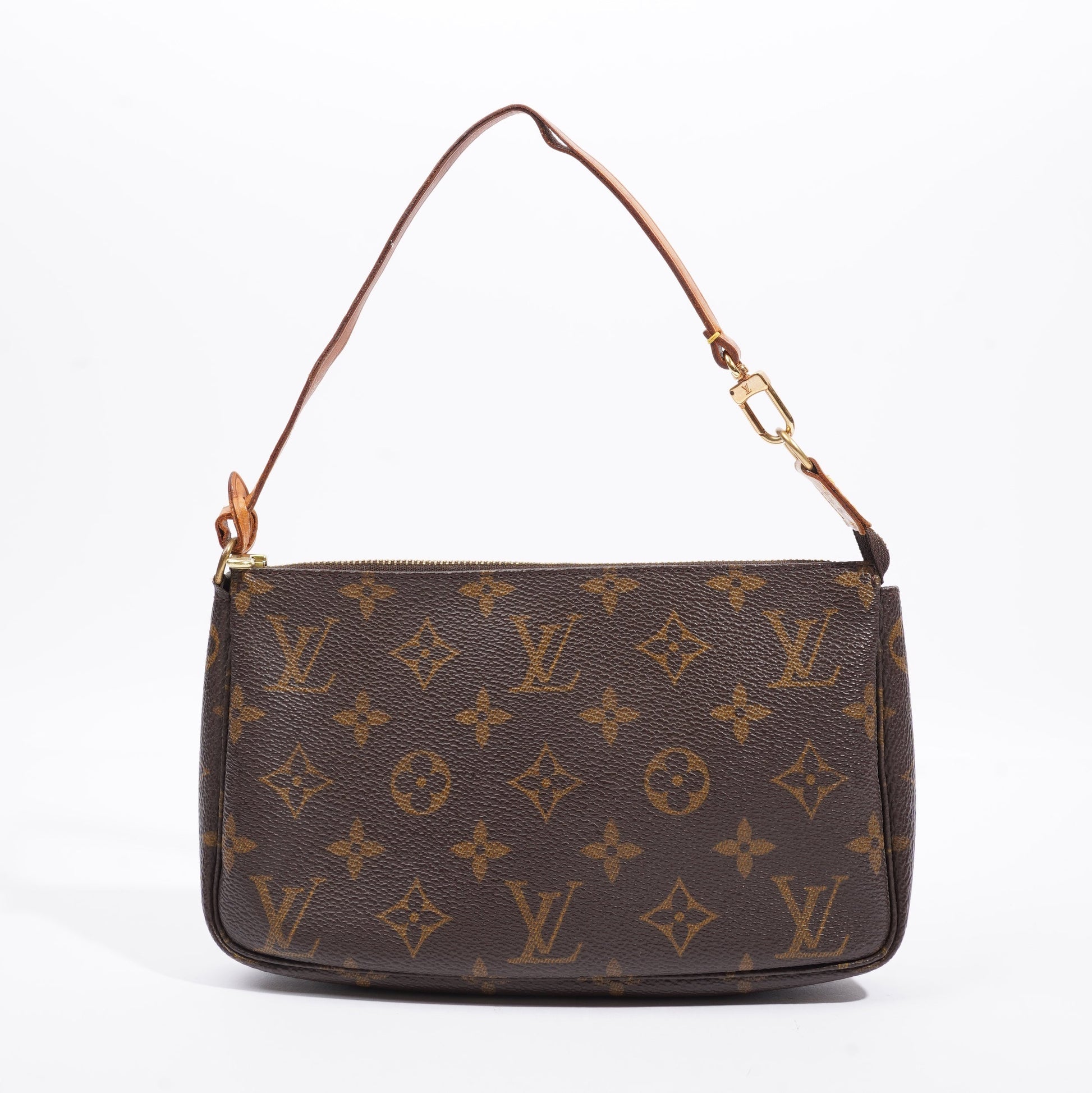 Louis Vuitton Pochette Accessoire Coated Monogram Canvas Coated Canvas Brown Apparel