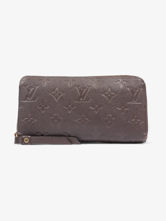 Louis Vuitton Zippy Taupe Empreinte Leather Wallet Case