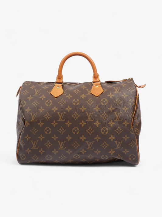 Louis Vuitton Speedy Coated 35 Monogram Canvas Coated Canvas Apparel Canvas 35