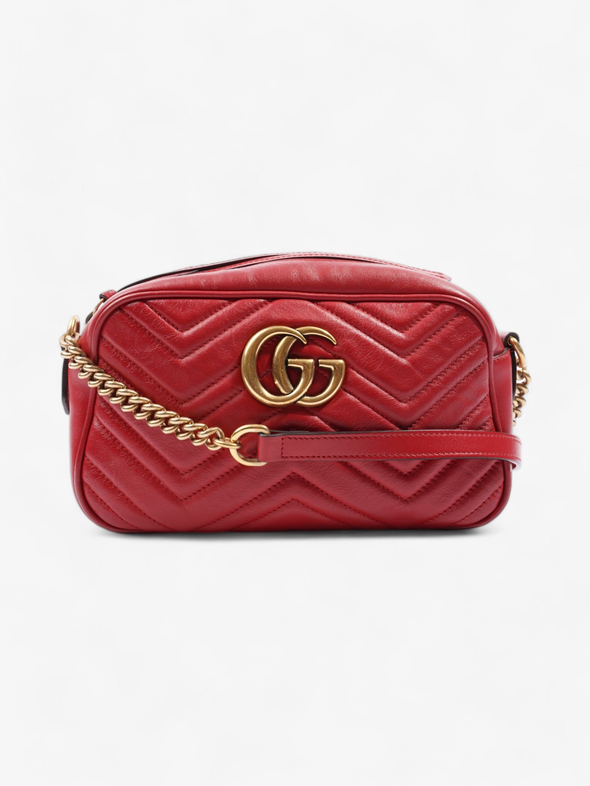 Gucci Marmont Zip Small Shoulder Bag Leather Matelasse
