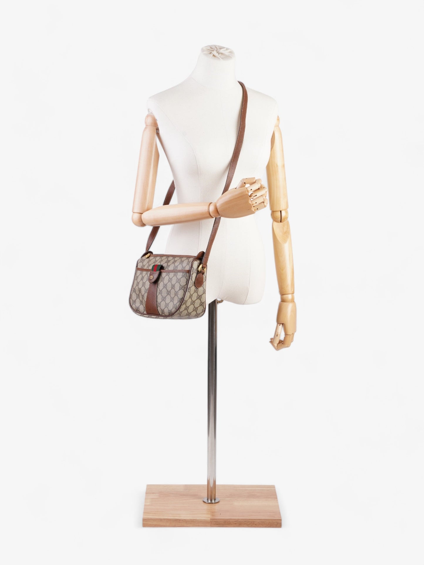 Gucci Old Sherry Line Pvc Shoulder Bag Supreme Leather Canvas