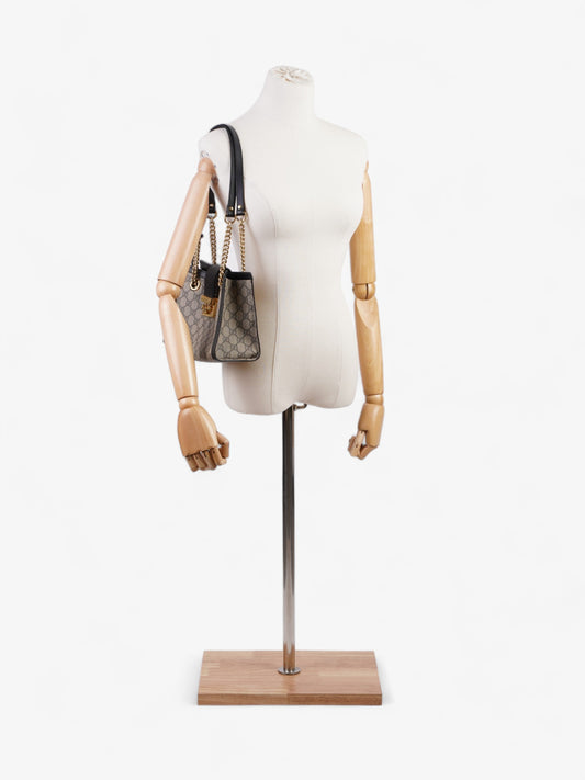 Gucci Padlock Supreme Coated Shoulder Bag Canvas Black