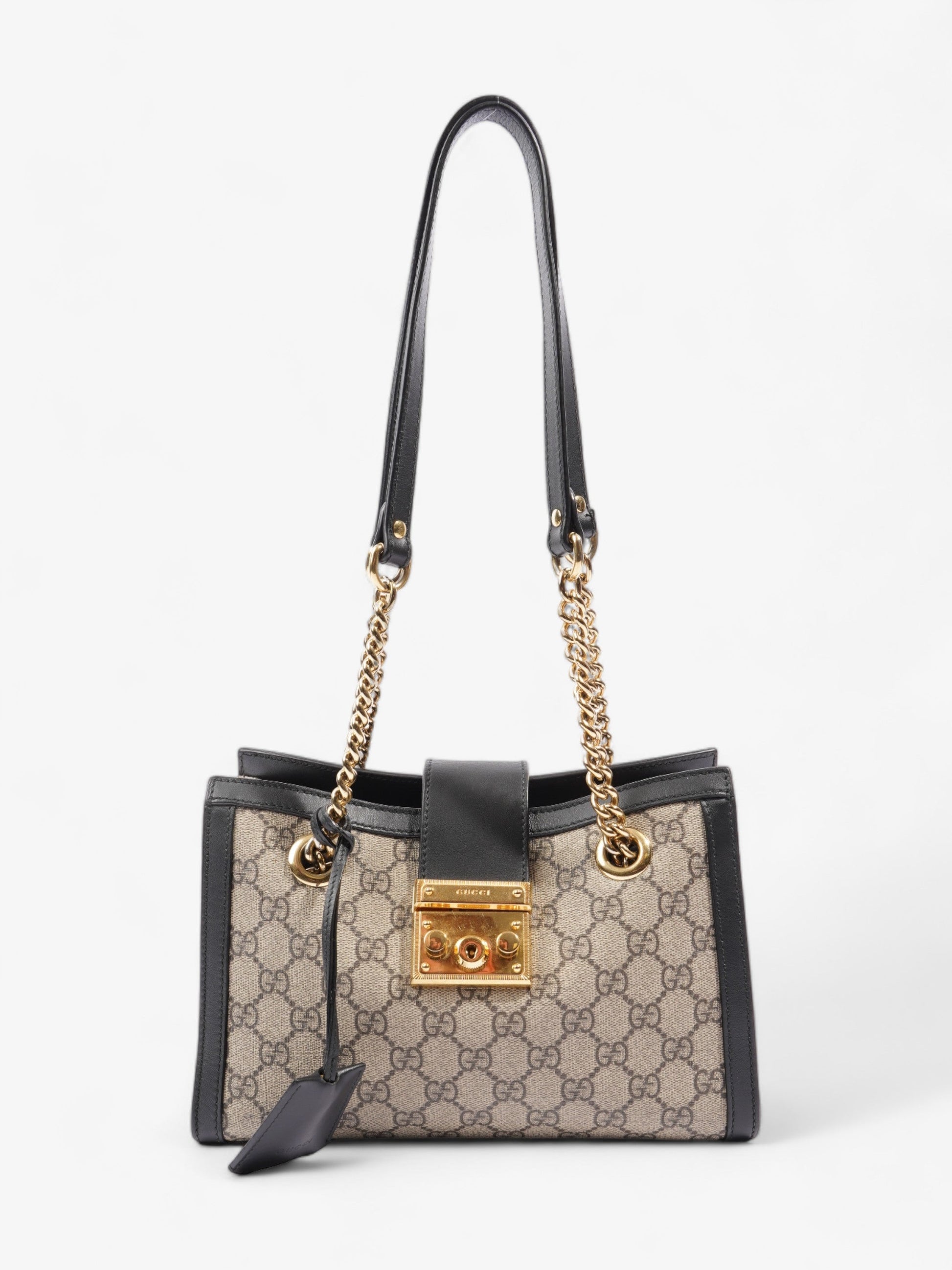 Gucci Padlock Supreme Coated Shoulder Bag Canvas Black