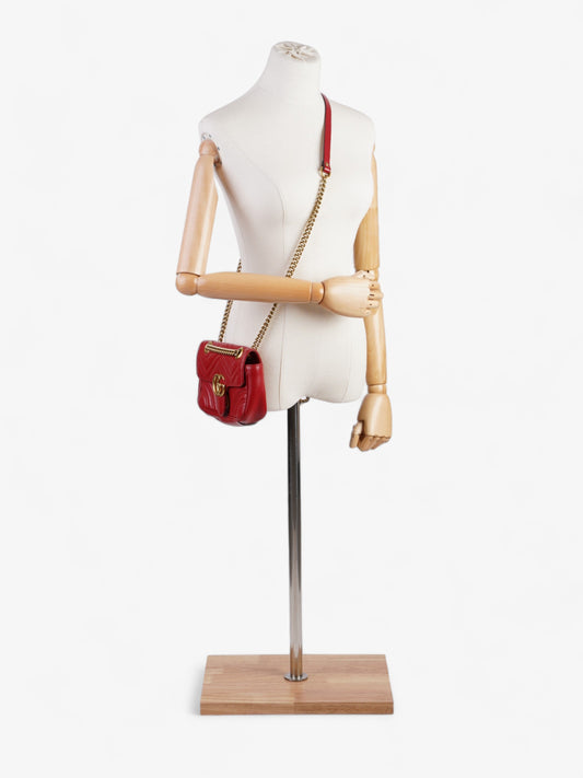 Gucci Marmont Flap Small Shoulder Bag Leather Matelasse