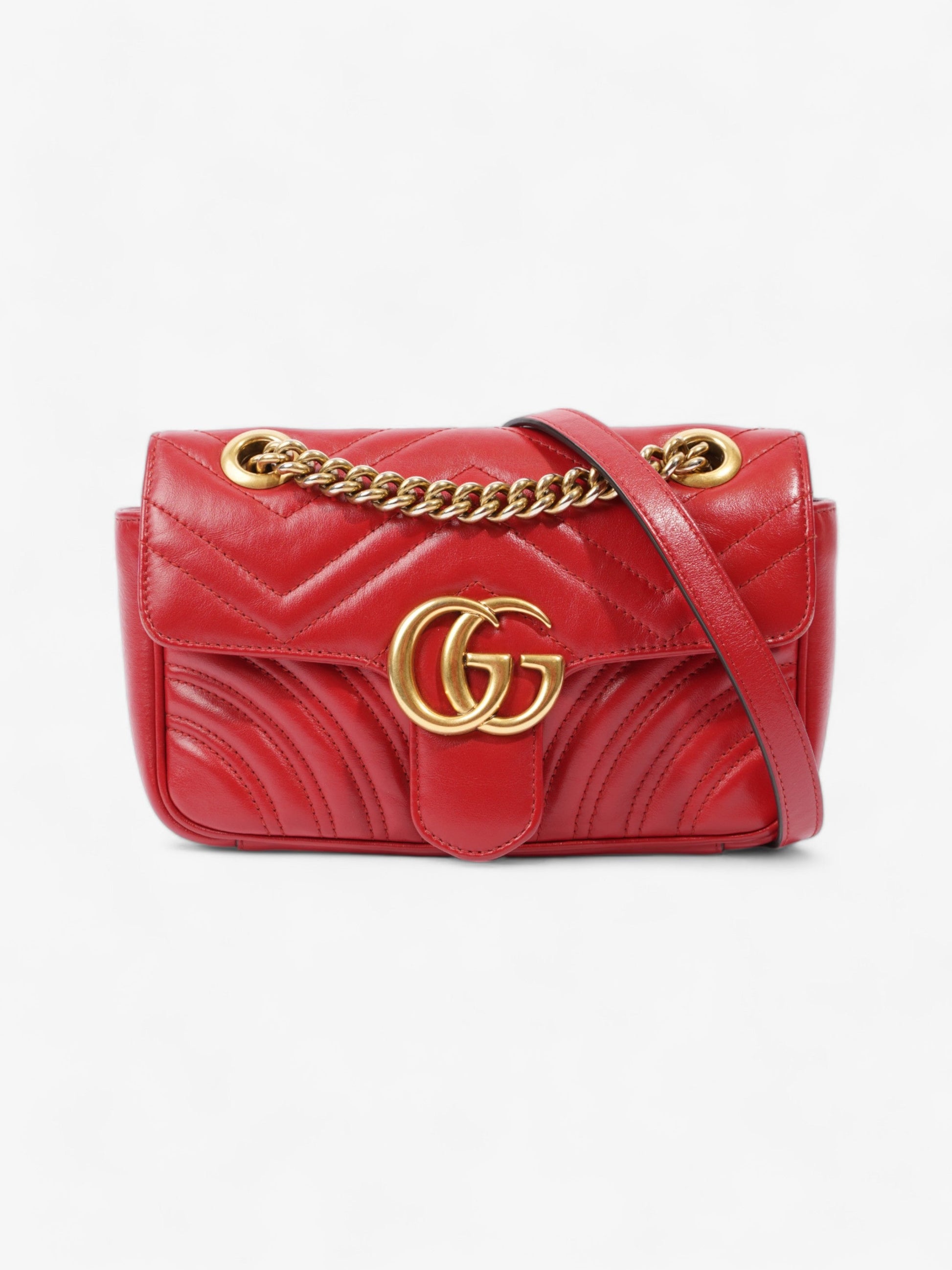 Gucci Marmont Flap Small Shoulder Bag Leather Matelasse