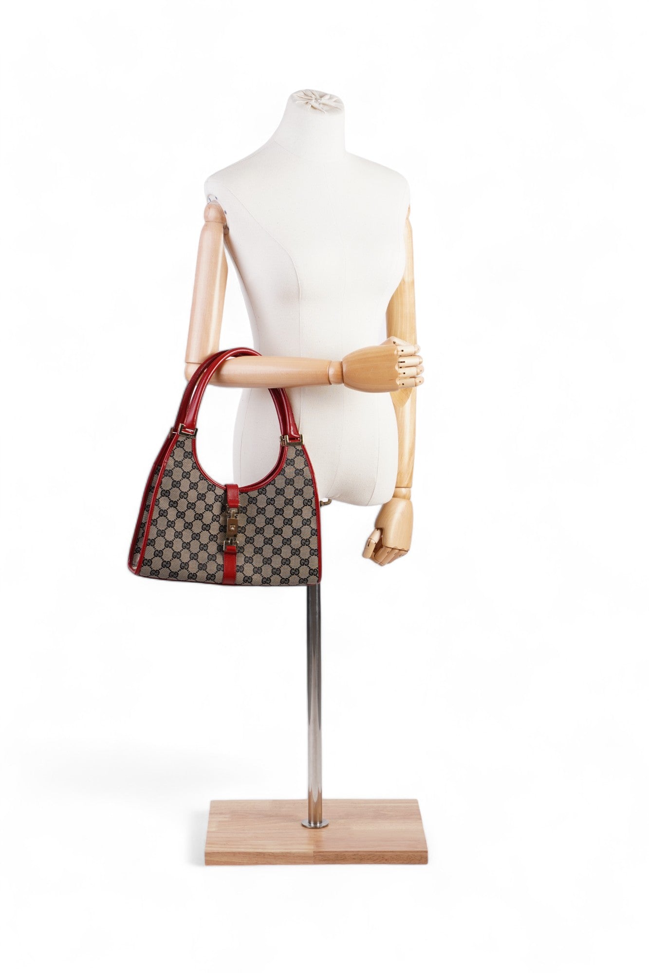Gucci Jackie Supreme Shoulder Bag Canvas Red