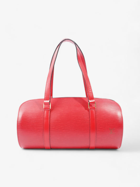 Louis Vuitton Soufflot Red Leather Epi Handbag Epi Leather