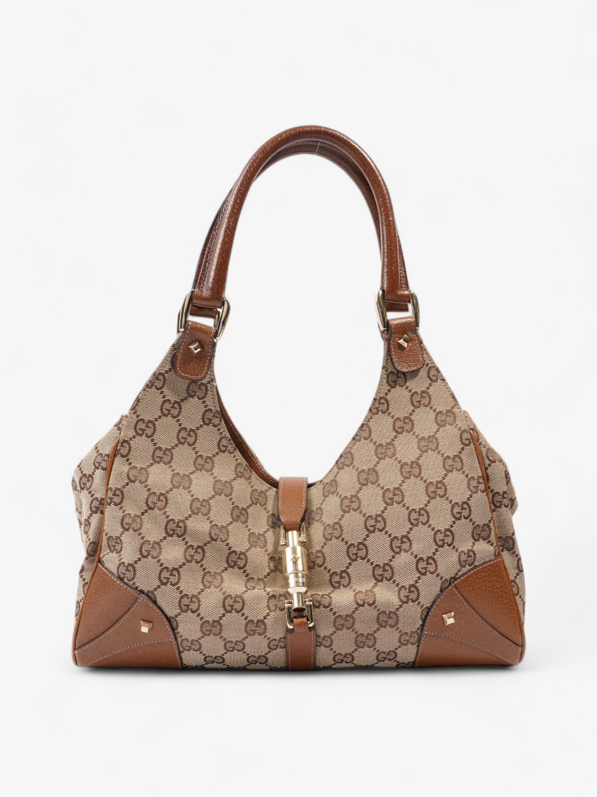 Gucci New Jackie Shoulder Bag Canvas Brown