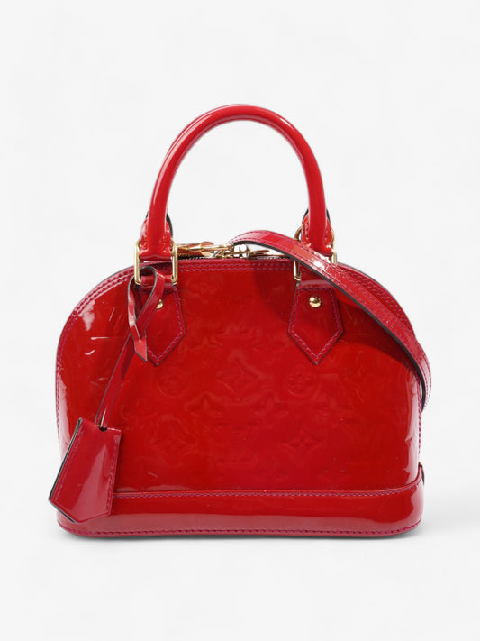 Louis Vuitton Alma BB Monogram Vernis Leather Red Handbag