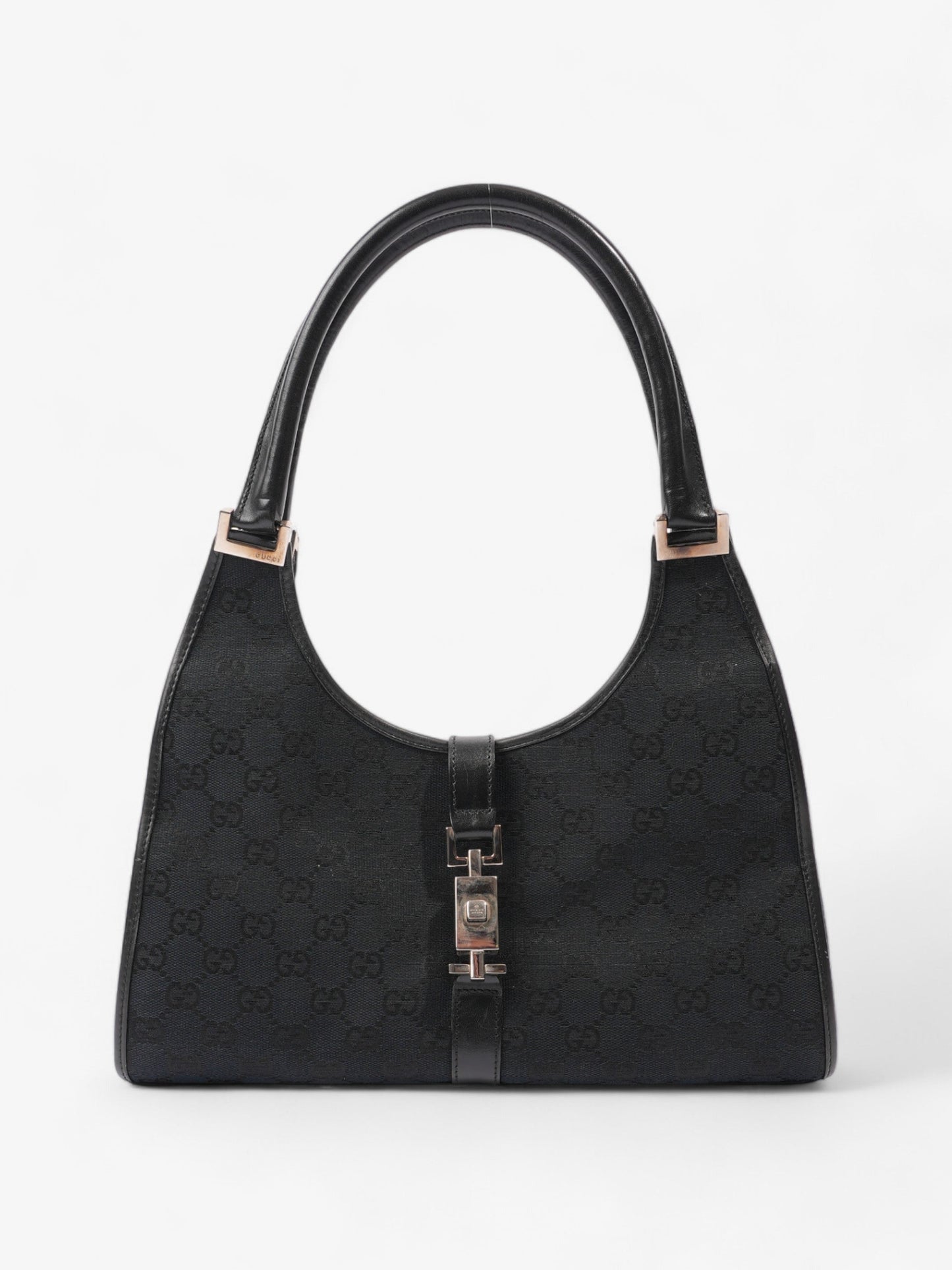 Gucci Jackie ssima Shoulder Bag Canvas Black