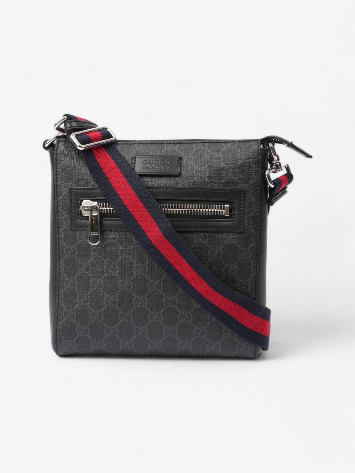 Gucci Messenger Bag Supreme Coated Canvas Black Shoulder Bag