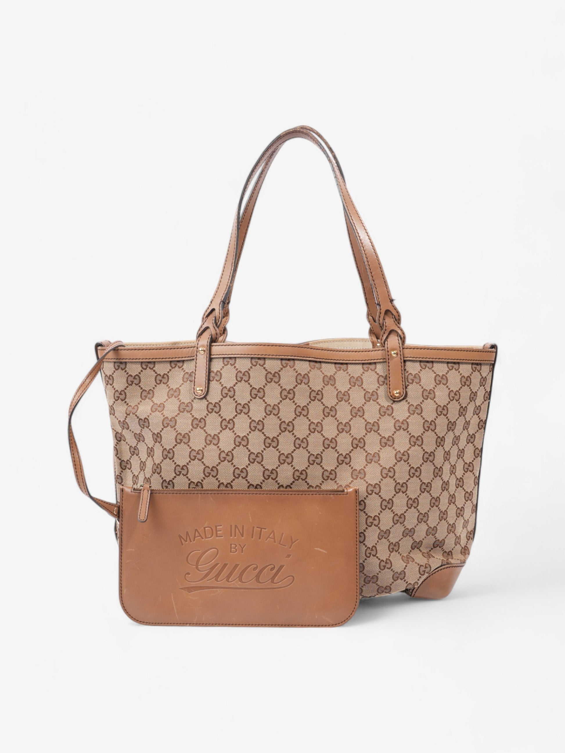 Gucci Tote Canvas Brown Tote Bag Canvas 1