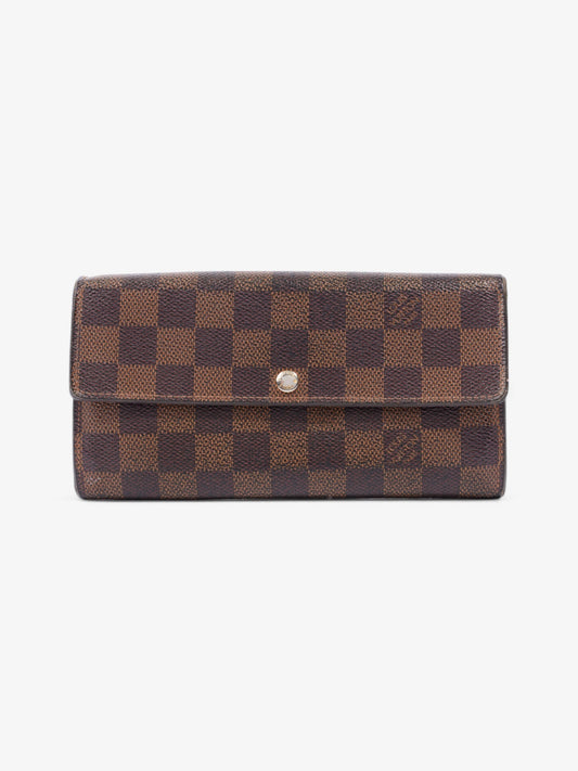 Louis Vuitton Sarah Ebene Coated Canvas Damier Wallet Case Canvas 7
