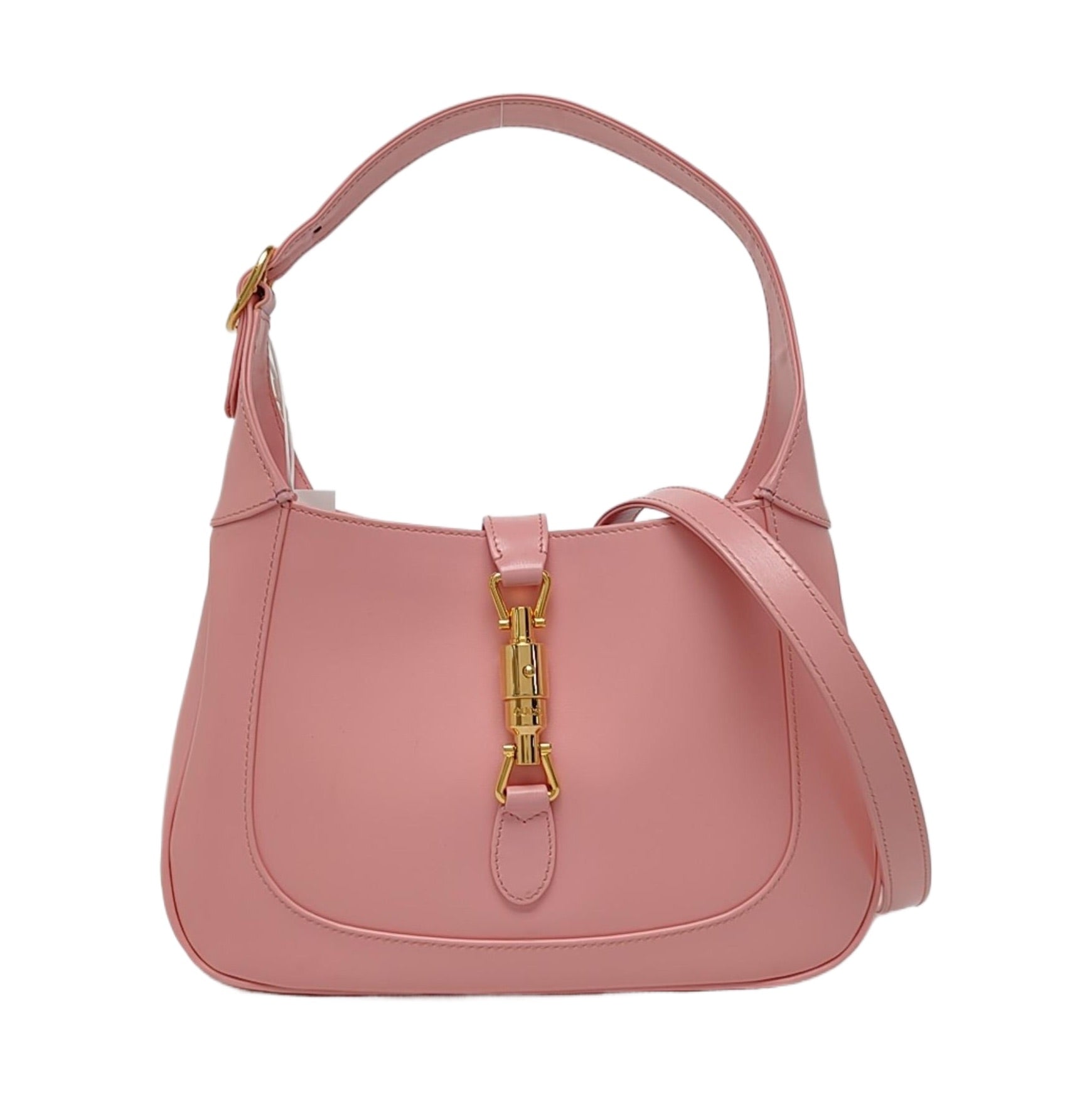 Gucci Jackie Adjustable Strap Leather Pink Small Handbag