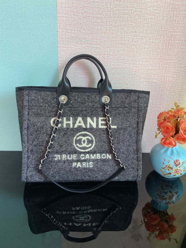 Chllarge Shopping Tote Bag Grey For Women Shoulder Bag