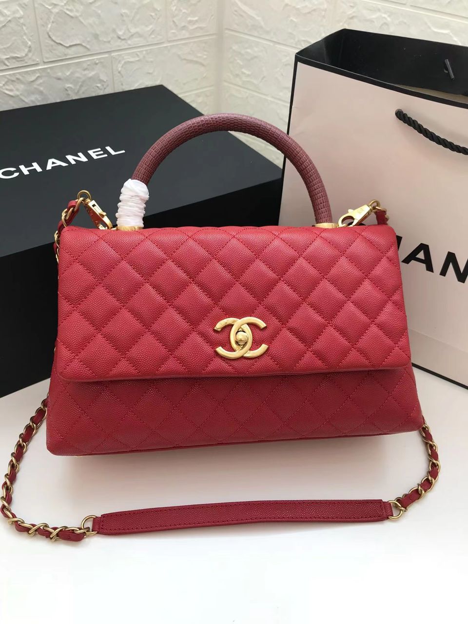 Chllarge Top Qualityap Bag With Top Handle Red Crossbody Bag
