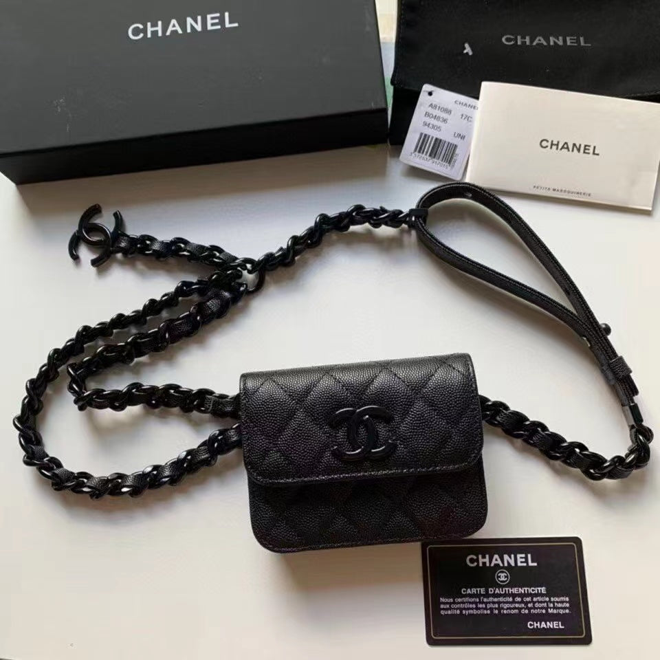CHL Classic Top Qualityap 5.1in Black Flap Travel Bag