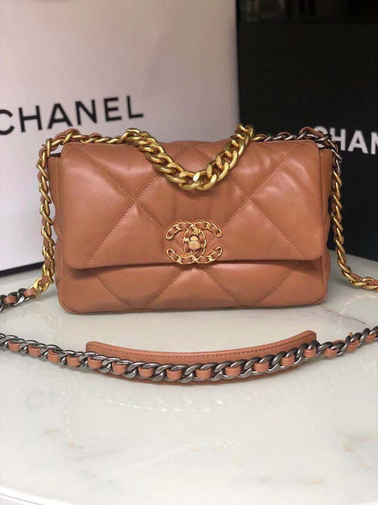 Chanel Chl 19 26Cm Brown As1160 Travel Bag