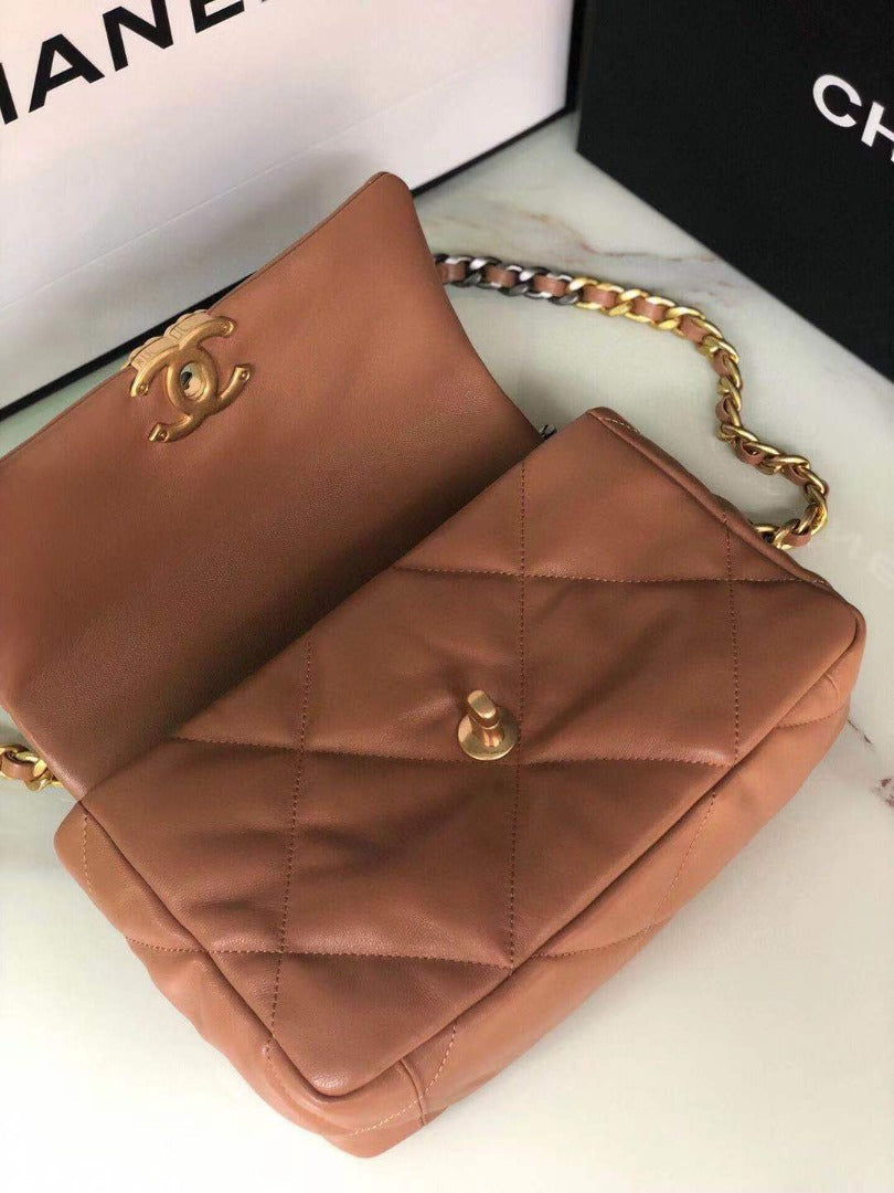 Chanel Chl 19 26Cm Brown As1160 Travel Bag
