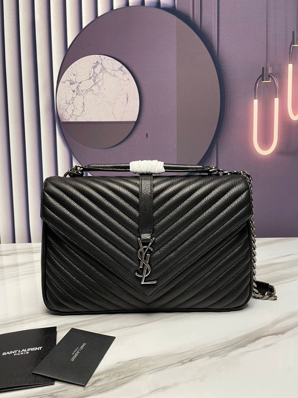 YSL Saint Laurent College Handbag Chain Travel Bag Ysl 600278Brm041000 8318