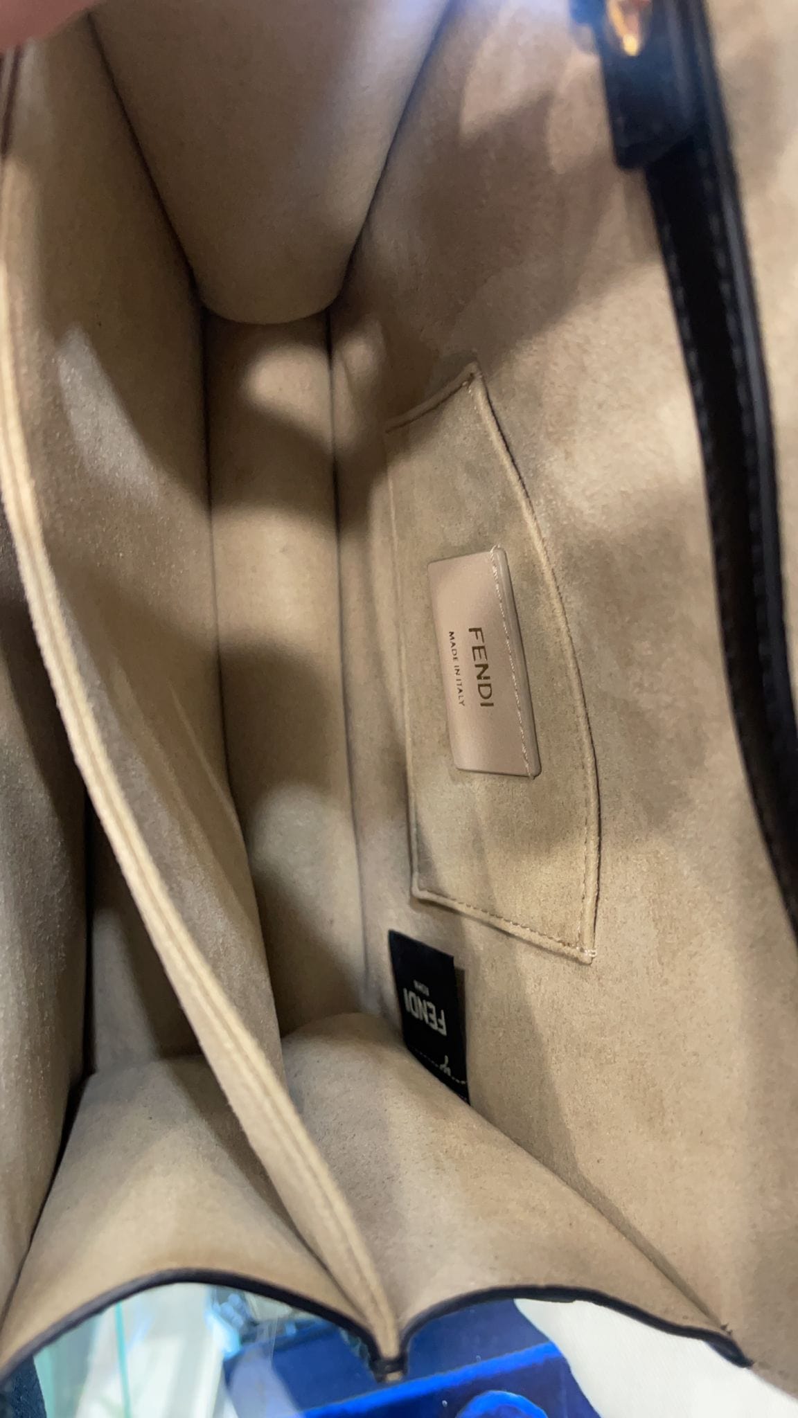 Fendi Kan Crossbody Bag Leather Brown Small