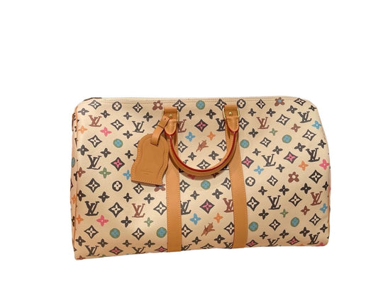 Louis Vuitton Tyler Creator Sellout Keepall Bandouliere 45 Multicolor White Travel Bag